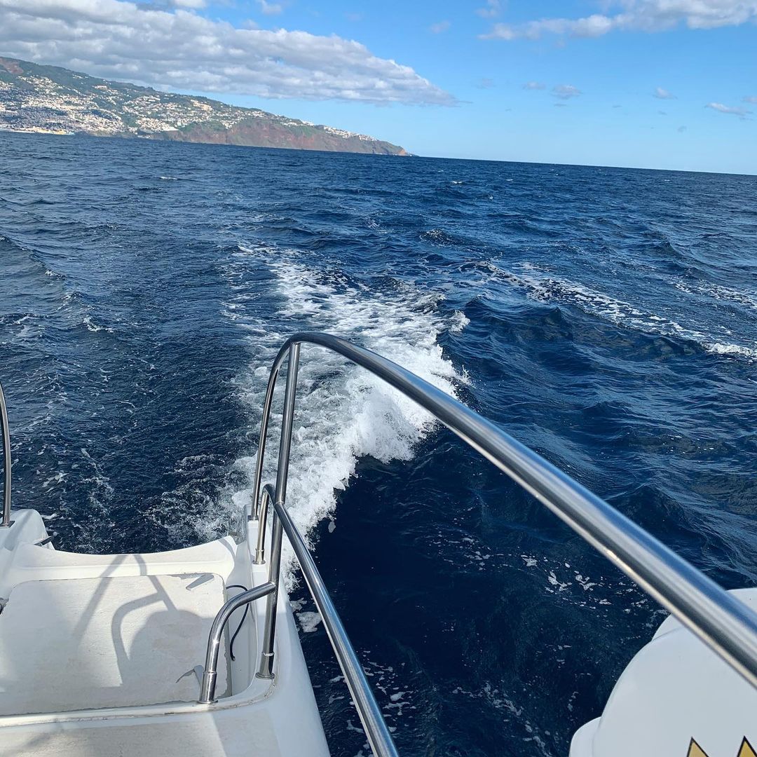 13/01/2021 rejs po Oceanie Atlantyckim na południowym wybrzeżu Madery. Piękna pogoda, słońce i delfiny ☀️🐬